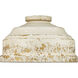 Keating 3 Light 14 inch Antique Ivory Flush Mount Ceiling Light